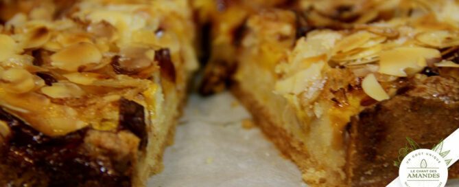 tarte aux amandes de Provence caramélisées recette avec nos amandes entières décortiquées livraison partout en france